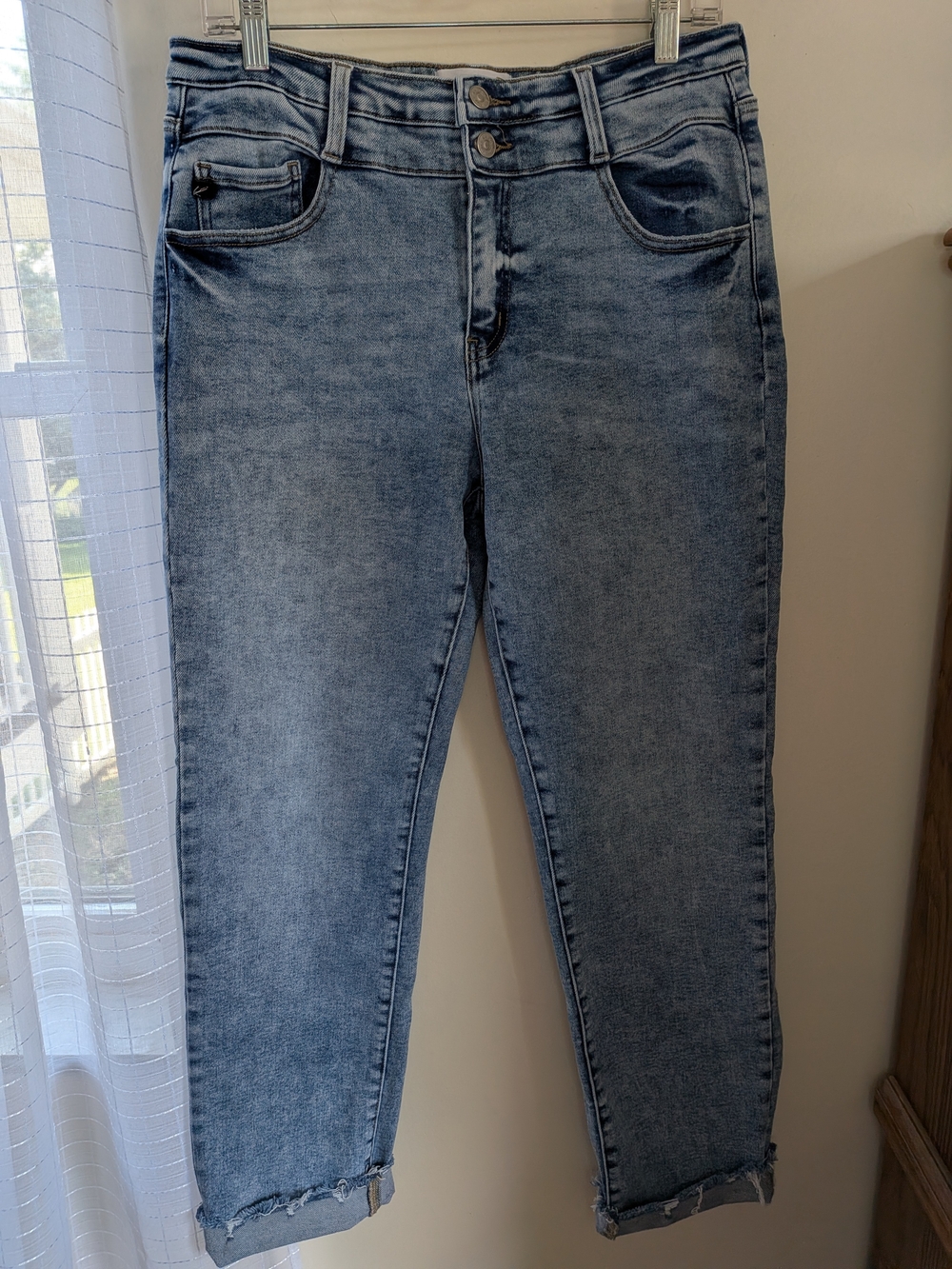 KanCan Light Blue Boyfriend Jeans with Double Button Waist